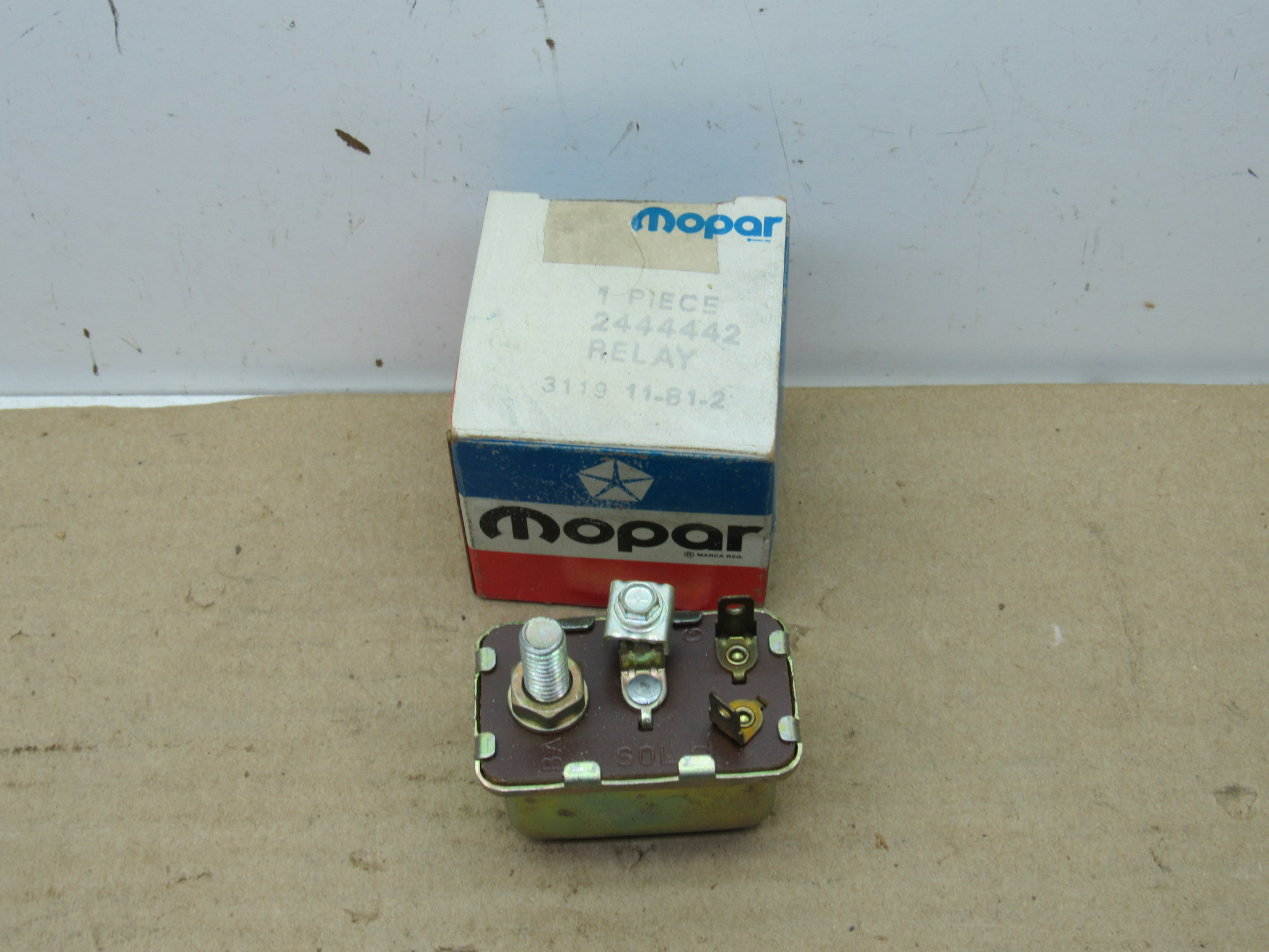 Starter Relay W/Auto Trans# 2444442 - Date 42-1 - A - B - C - E - F - Body - 1965-76 - NOS - SHIPS FREE TO LOWER 48