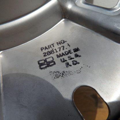 part number stamping on back side of wheel cover