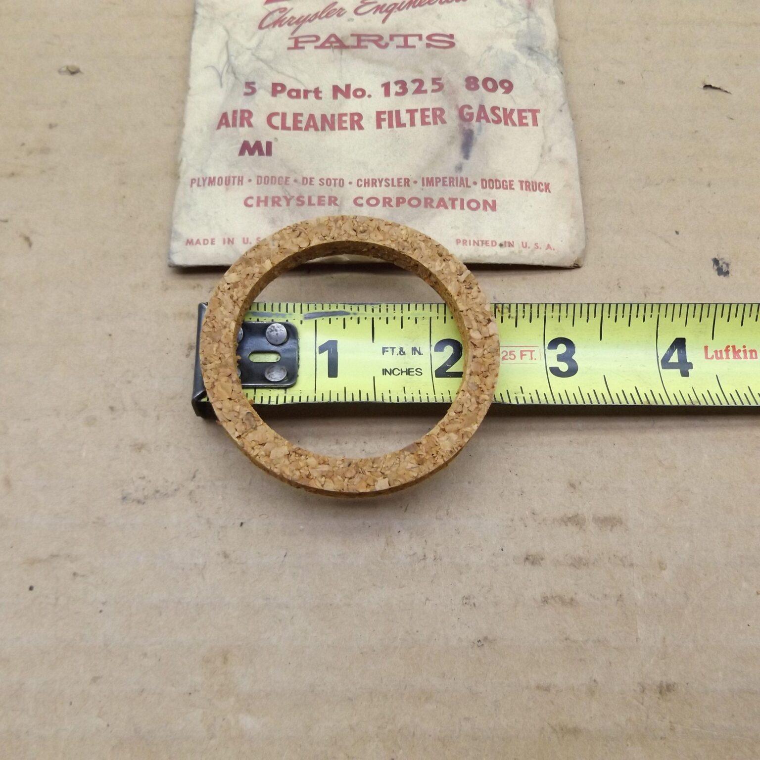 Air Cleaner Filter Gasket 1325809 Dodge Plymouth DeSoto