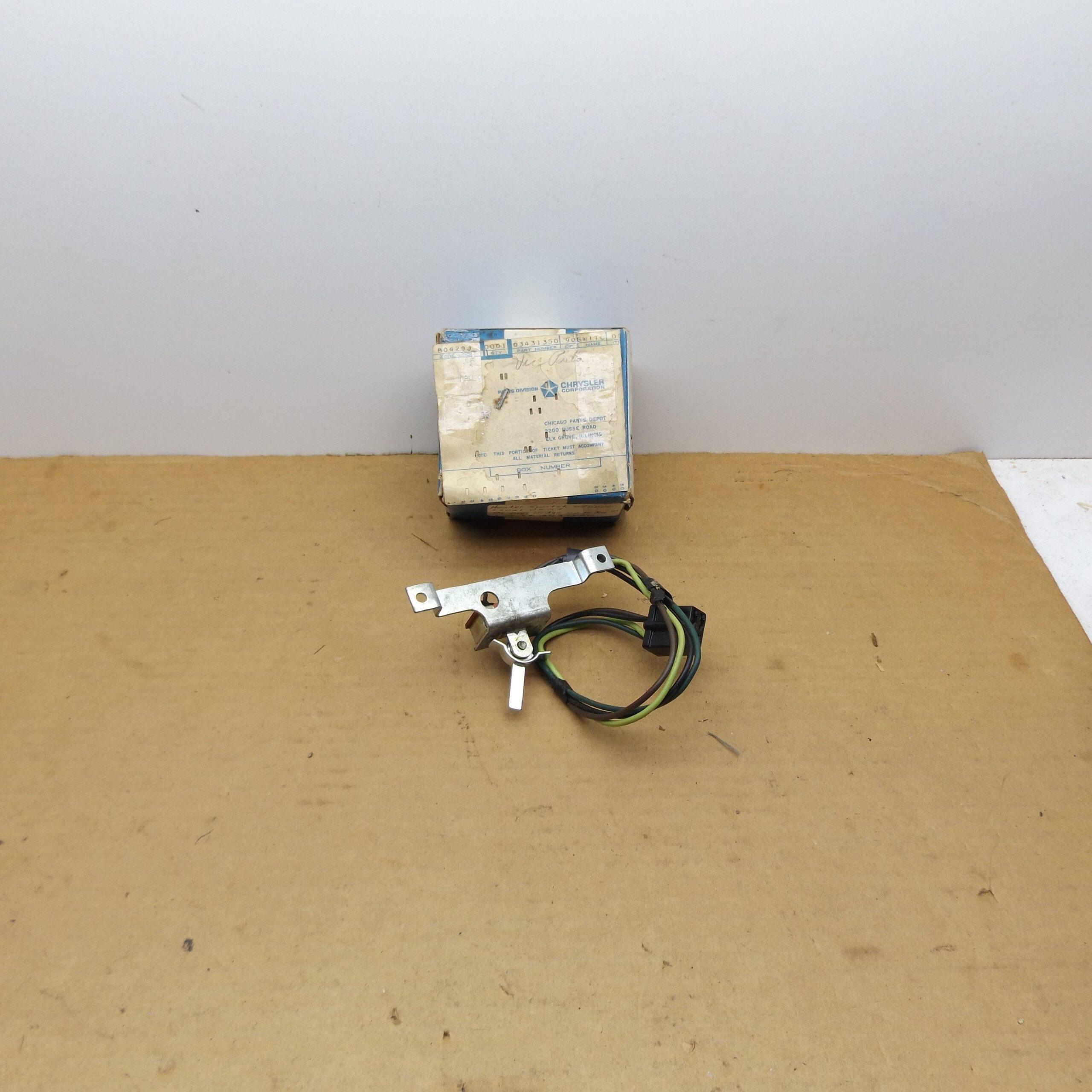 Heater Control Blower Switch 3431350 3 Speed C Body 1971 NOS