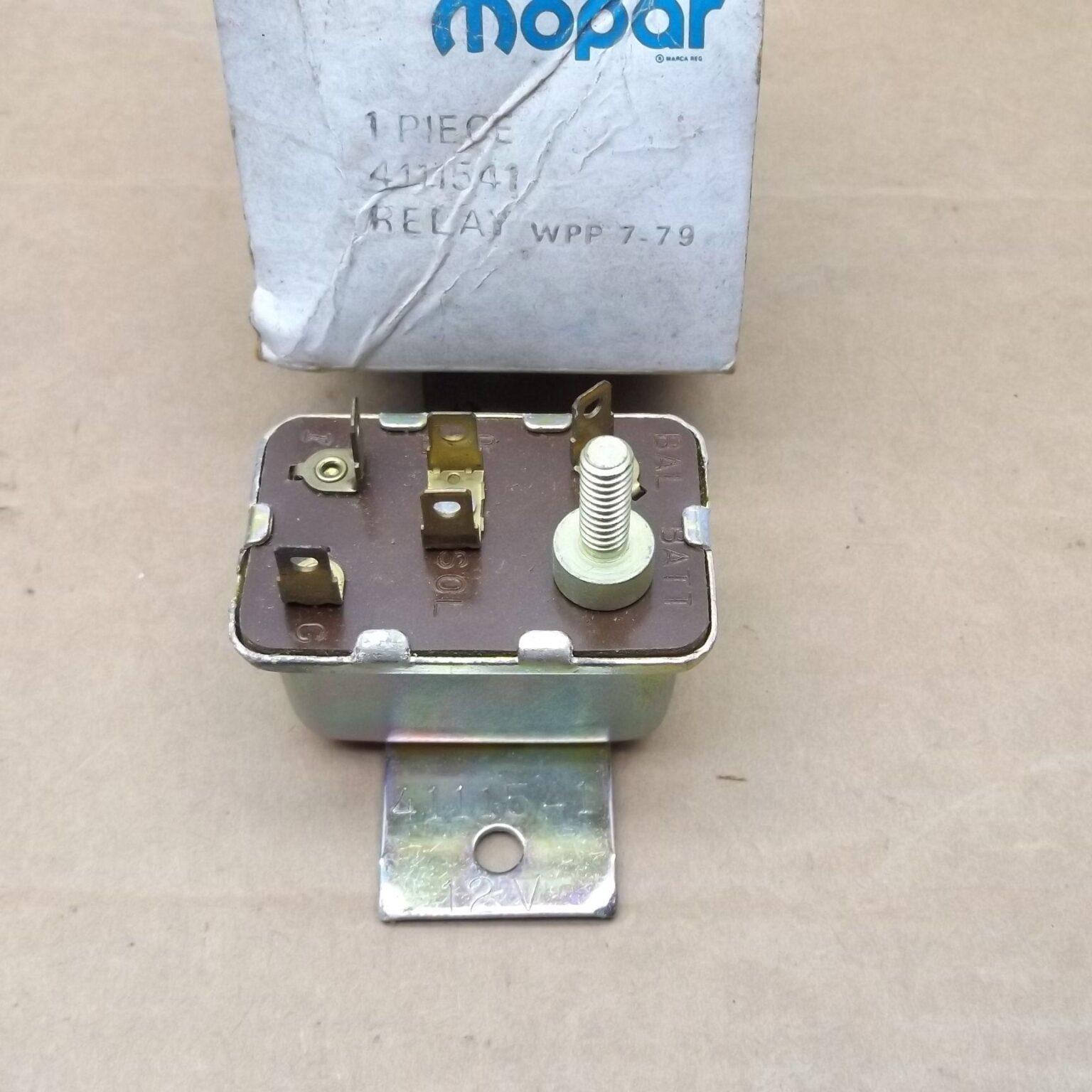 Starter Relay 4111541 Date 1909 Dodge / Plymouth Truck Van