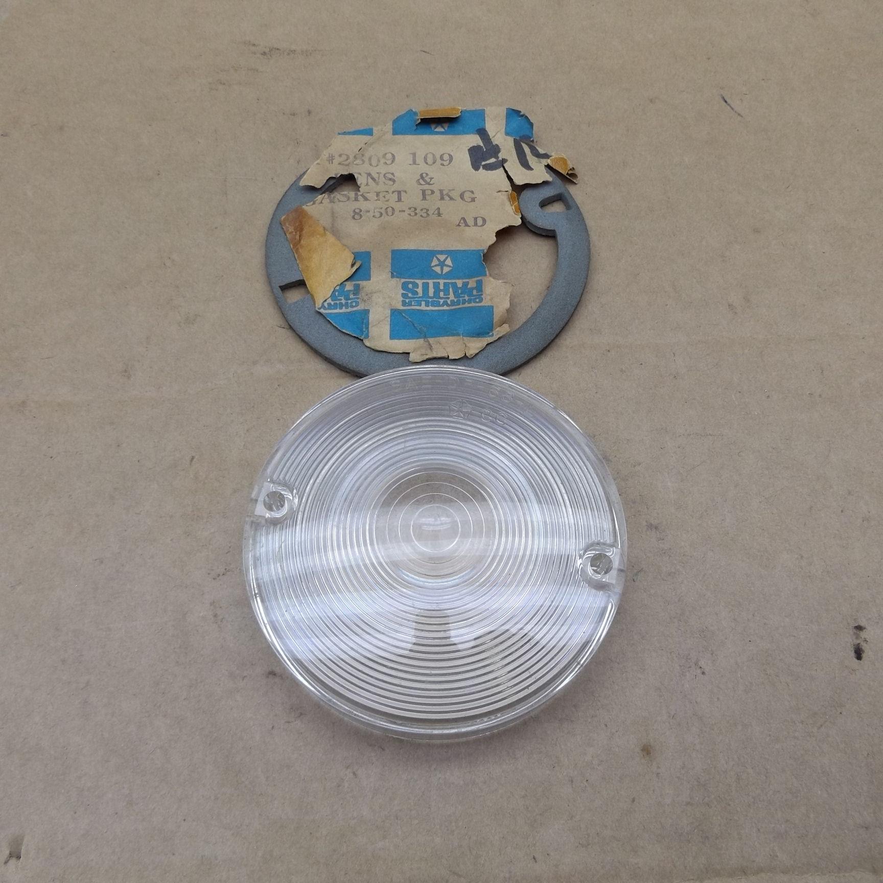 Park Lamp Lens and Gasket Pkg 2809109 L or R A Body 1968