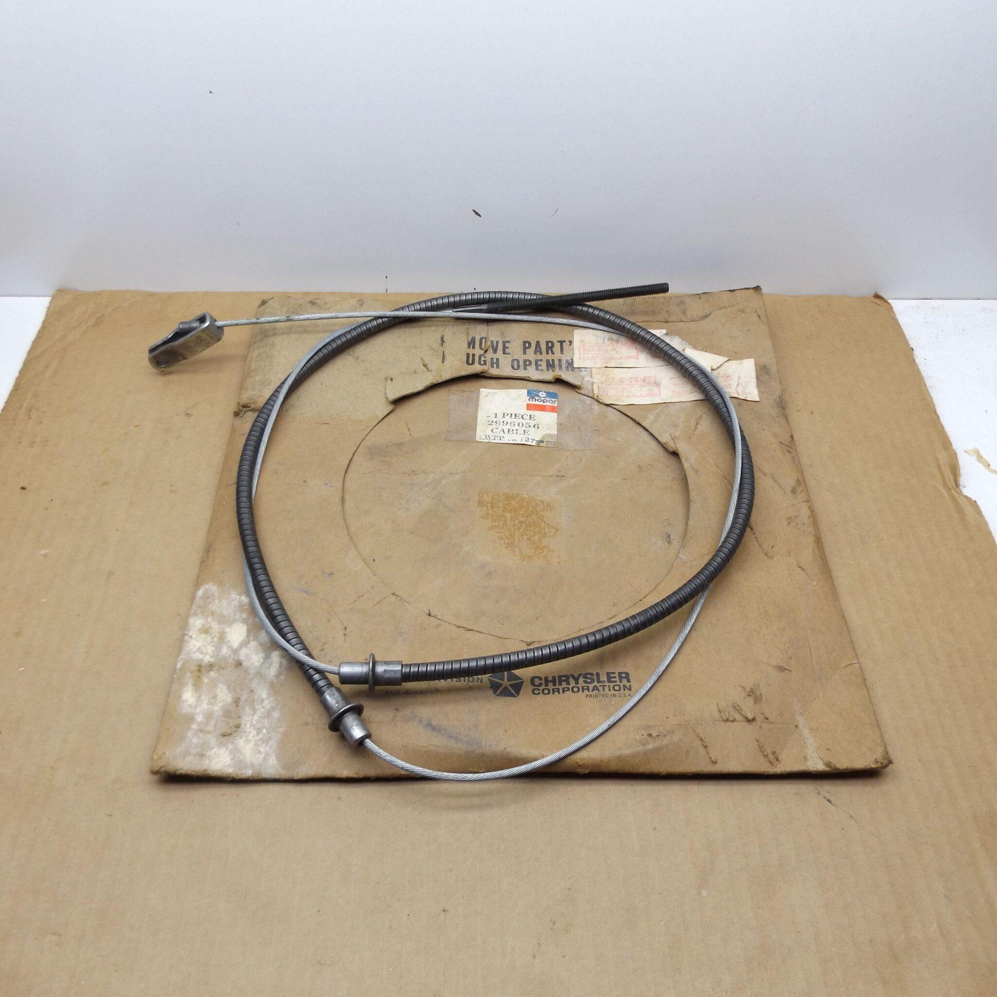 Front Parking Brake Cable 2996056 E Body Challenger 1970 NOS