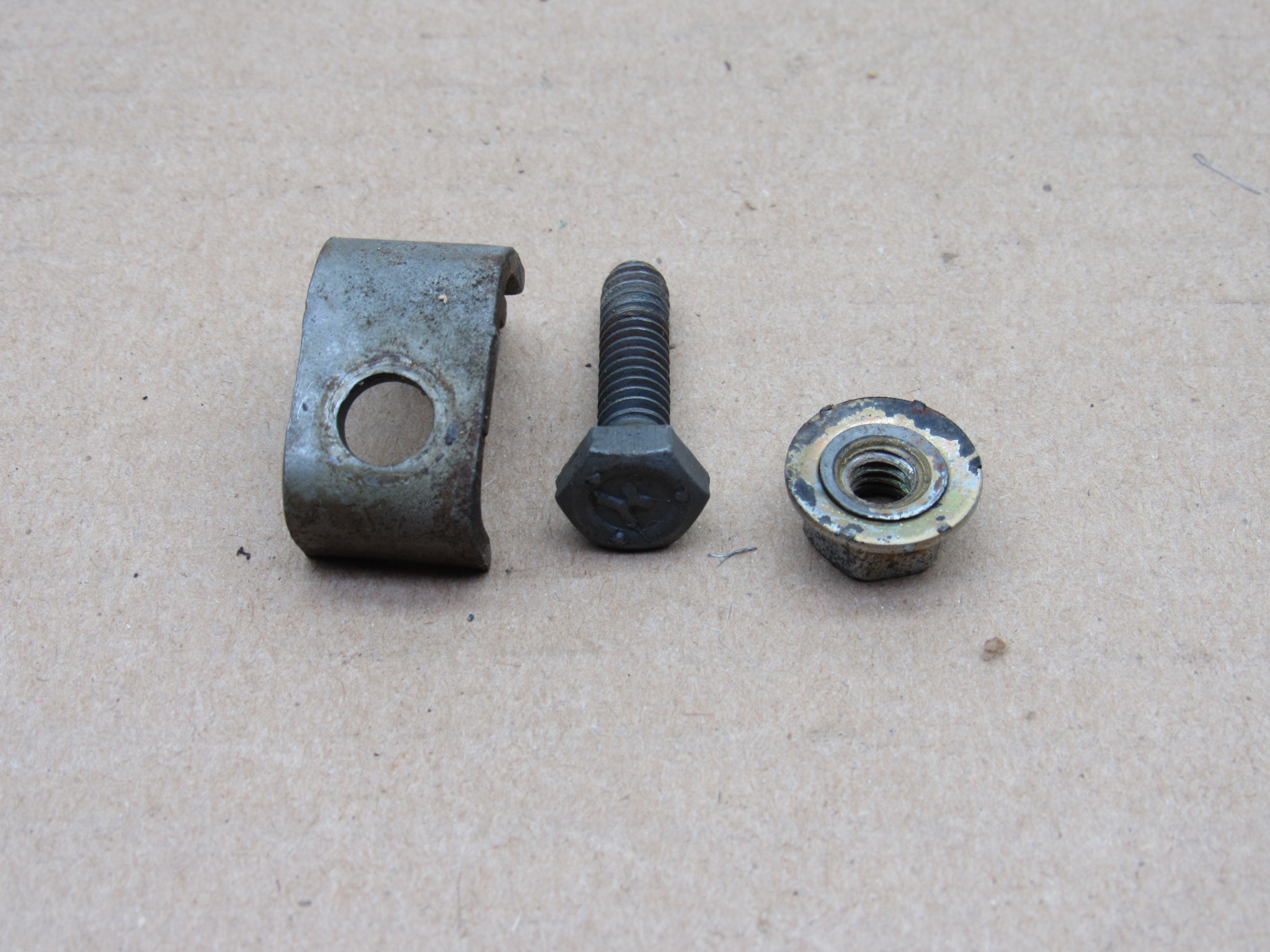 Parking Brake Front Cable Clamp Pkg# 2534926 - A - B - E - Body - 1966-76 - USED - SHIPS FREE TO LOWER 48 - Image 2