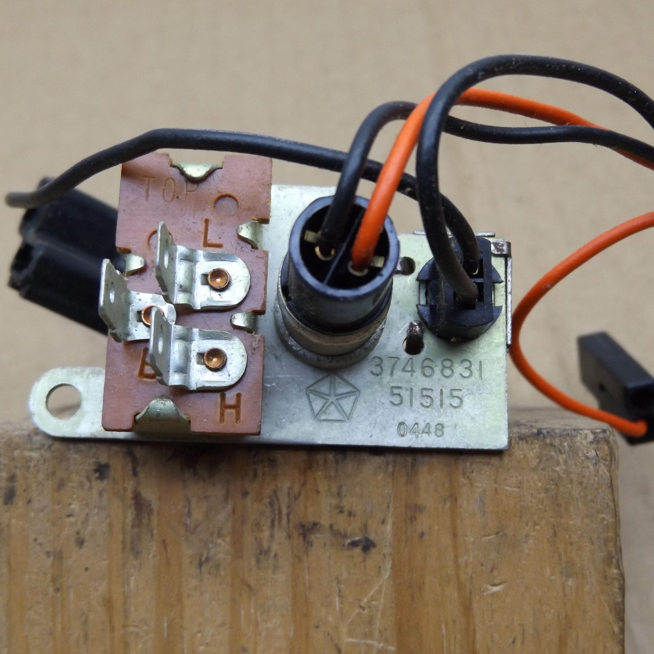 Heated Rear Window Switch# 3746831 - C - Body - Dodge - Chrysler - 1976-78 - NOS - SHIPS FREE TO LOWER 48 - Image 5