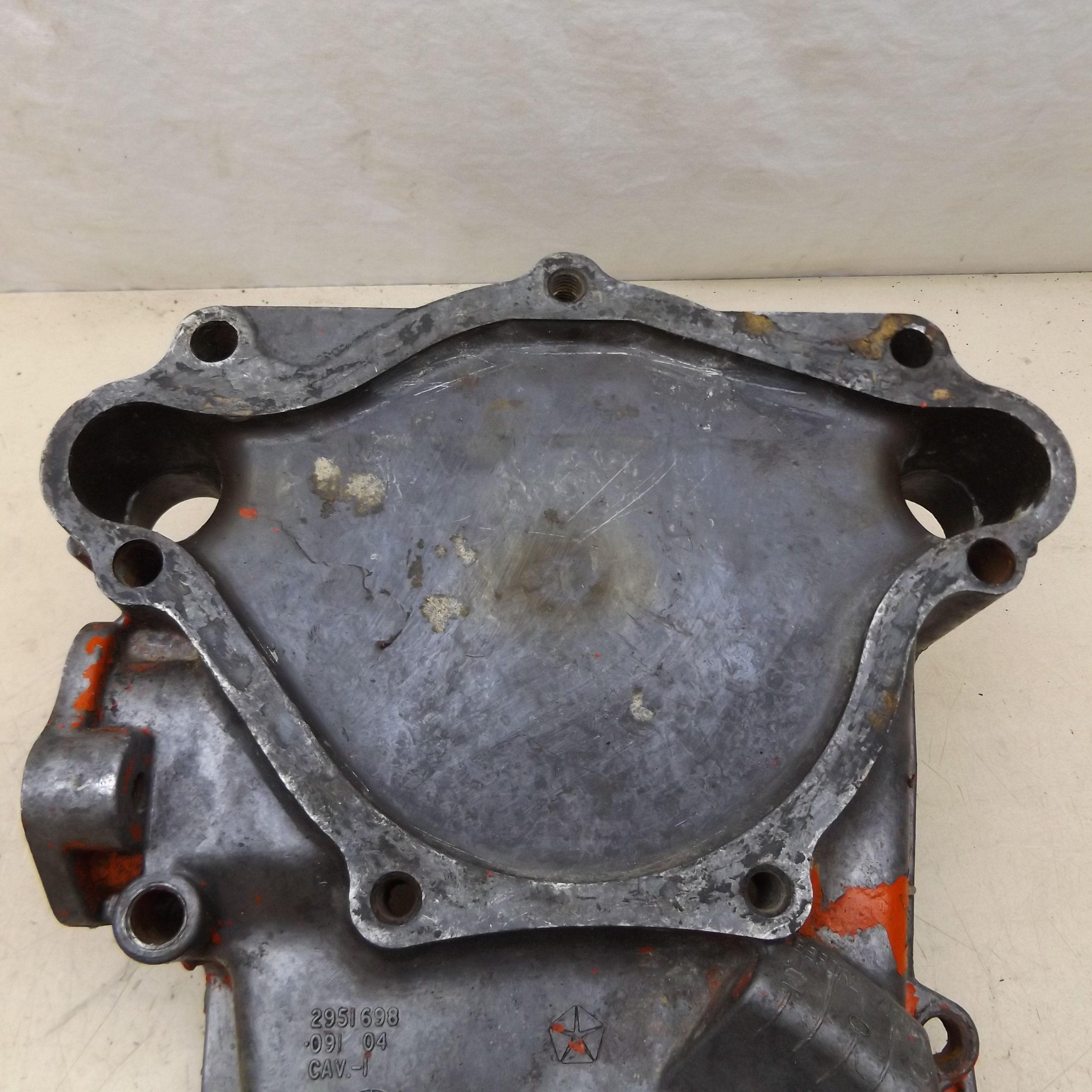 Timing Chain Cover - Casting# 2951698 - Date 1969 - 318 - 340 - 360 - V8 -  1970-76 - USED - SHIPS FREE TO LOWER 48