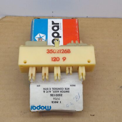 A/C and Heater Push Button Switch# 3502126 - C - Body - 1972-73 - NOS - SHIPS FREE TO LOWER 48 - Image 4