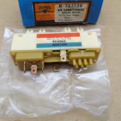 A/C and Heater Push Button Switch# 3502126 - Replacement - C - Body - 1972-73 - NOS - SHIPS FREE TO LOWER 48 - Image 3