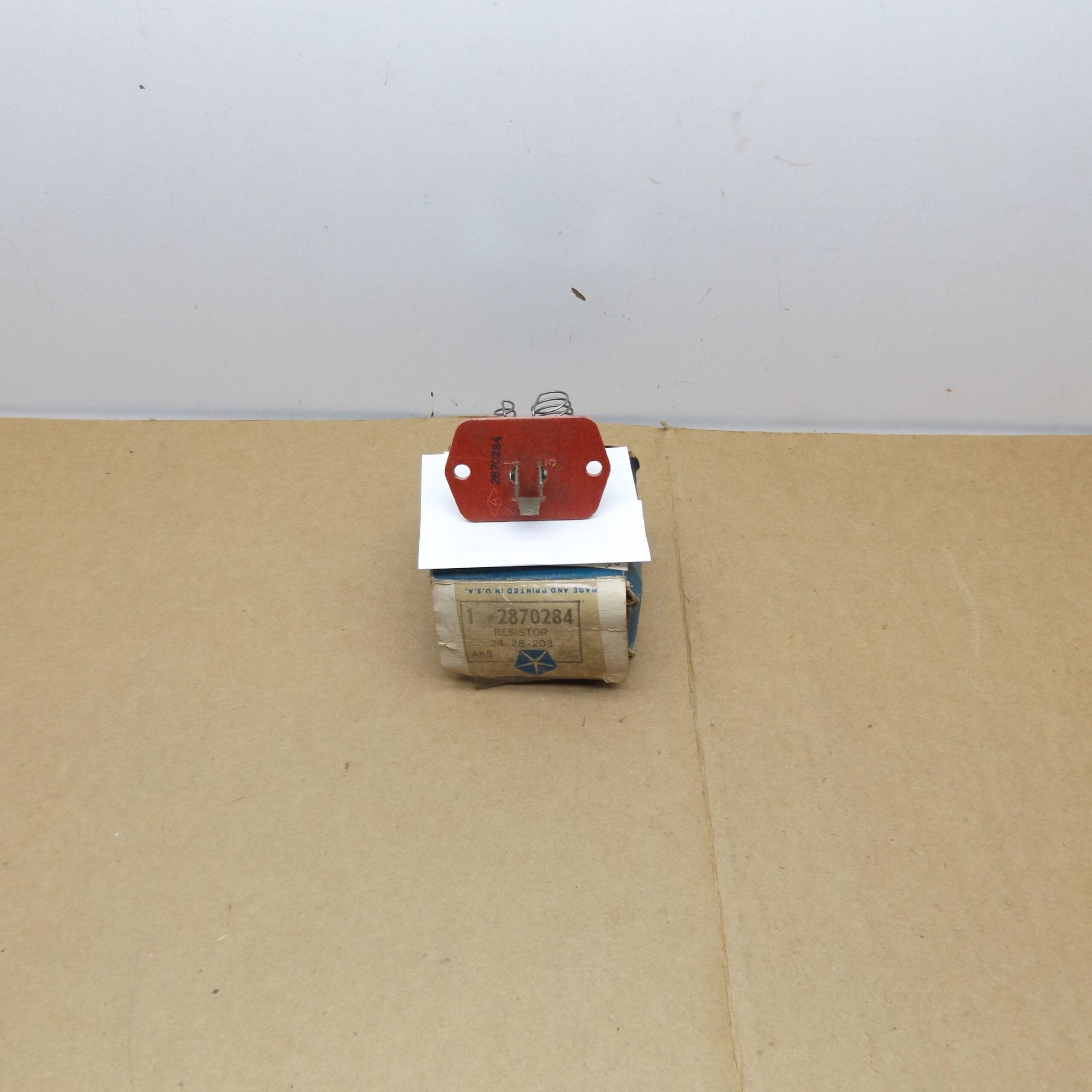 Blower Motor Resistor# 2870284 - A/C - Model - B & D - A - B - C - Body - 1968-69 - NOS - SHIPS FREE TO LOWER 48