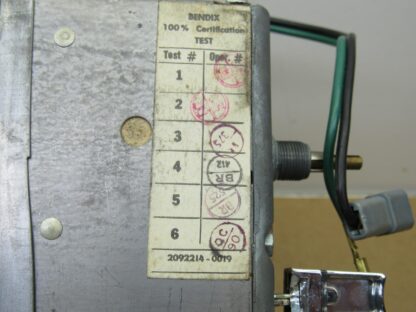 Bendix certification test / quality control label