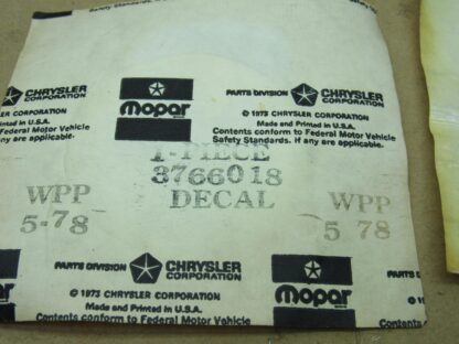 Wheel Cover Decal# 3766018 - Set 4 - Plymouth - 1978 - NOS  - SHIPS FREE TO LOWER 48 - Image 3