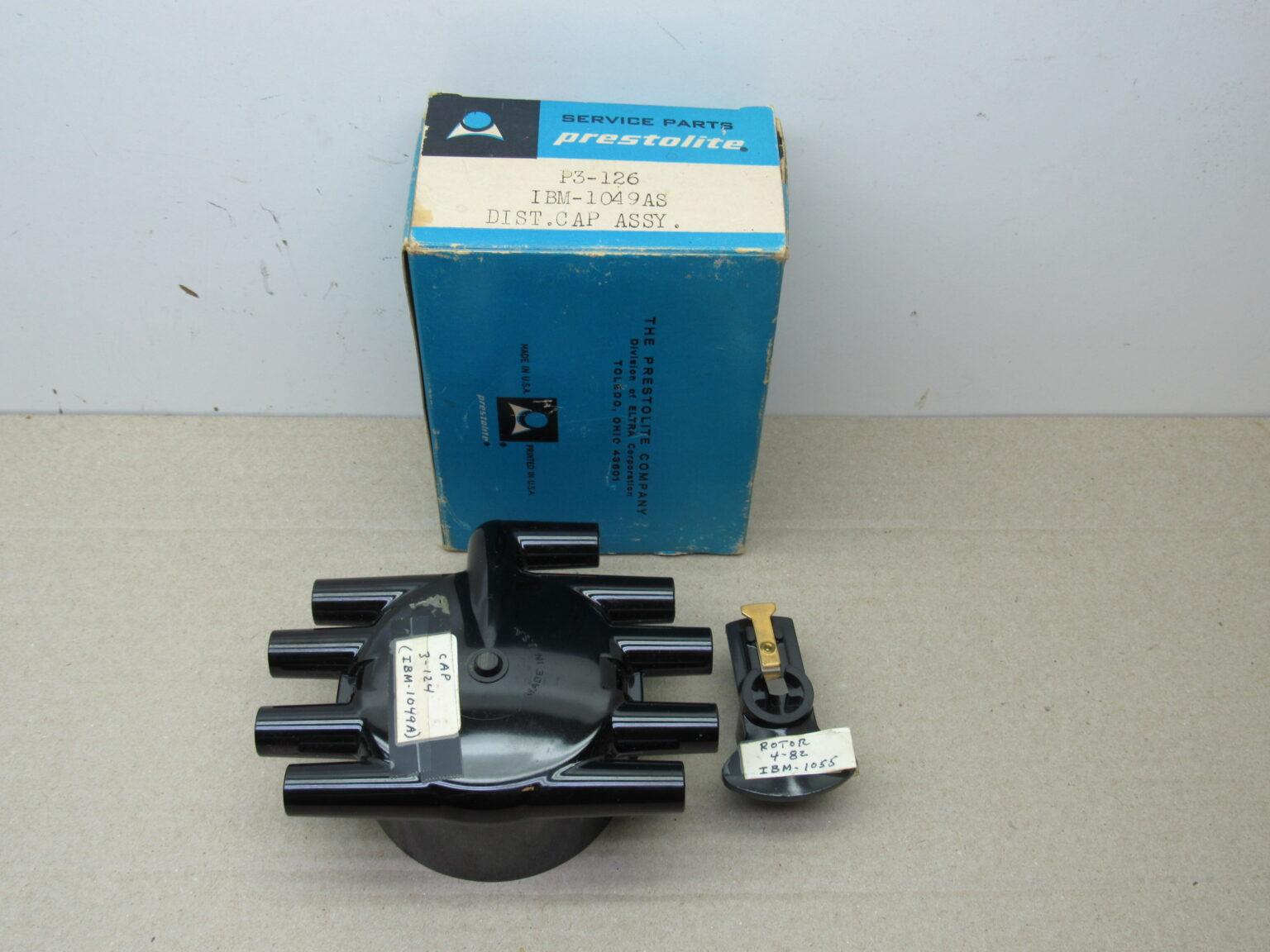 Distributor Cap and Rotor Pkg IBM1049AS / IBM1055 Prestolite