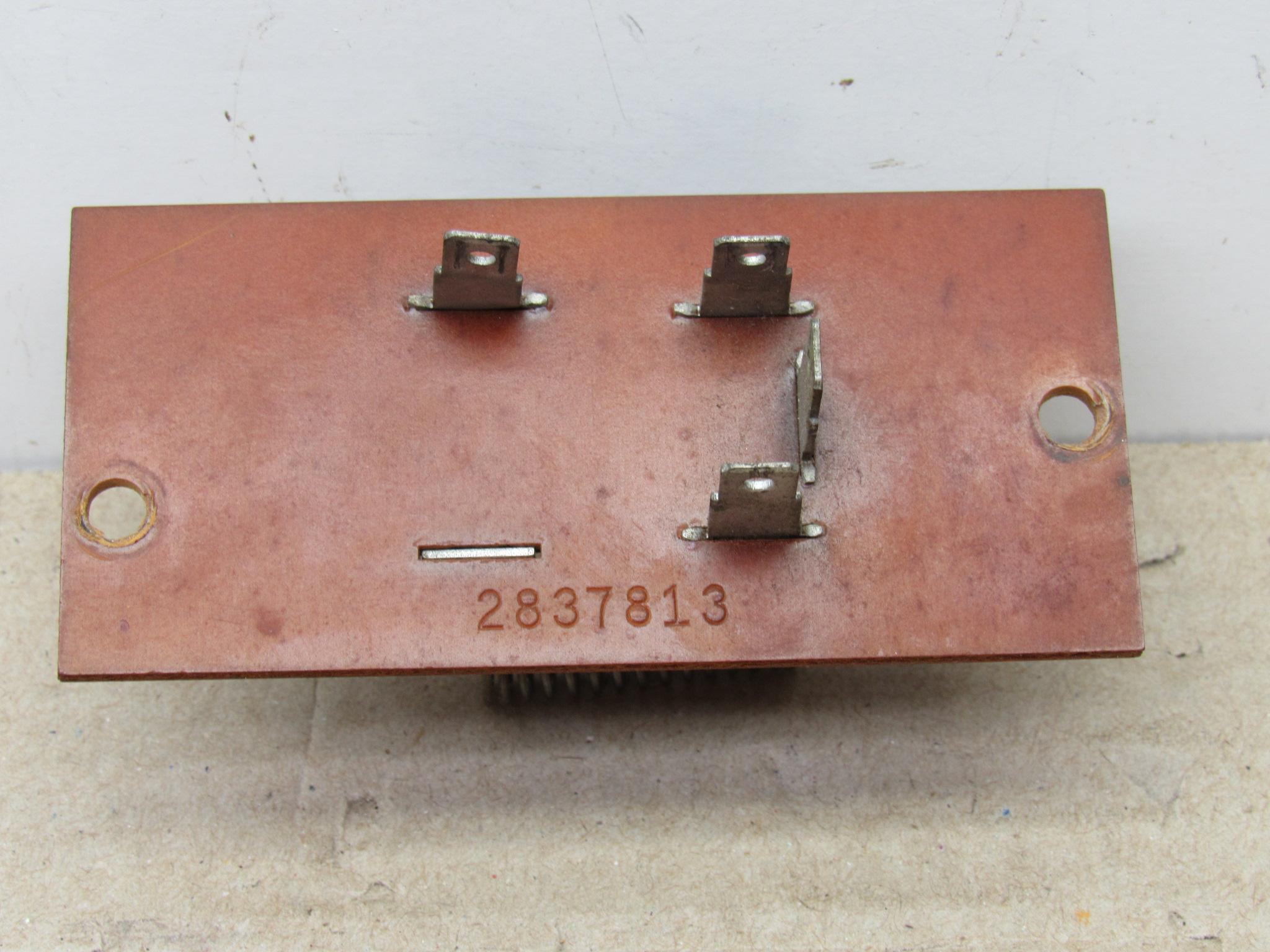 A/C and Heater Blower Motor Resistor# 2837813 - B - Body - 1968-70 - USED -  SHIPS FREE TO LOWER 48 - Blue Star Performance