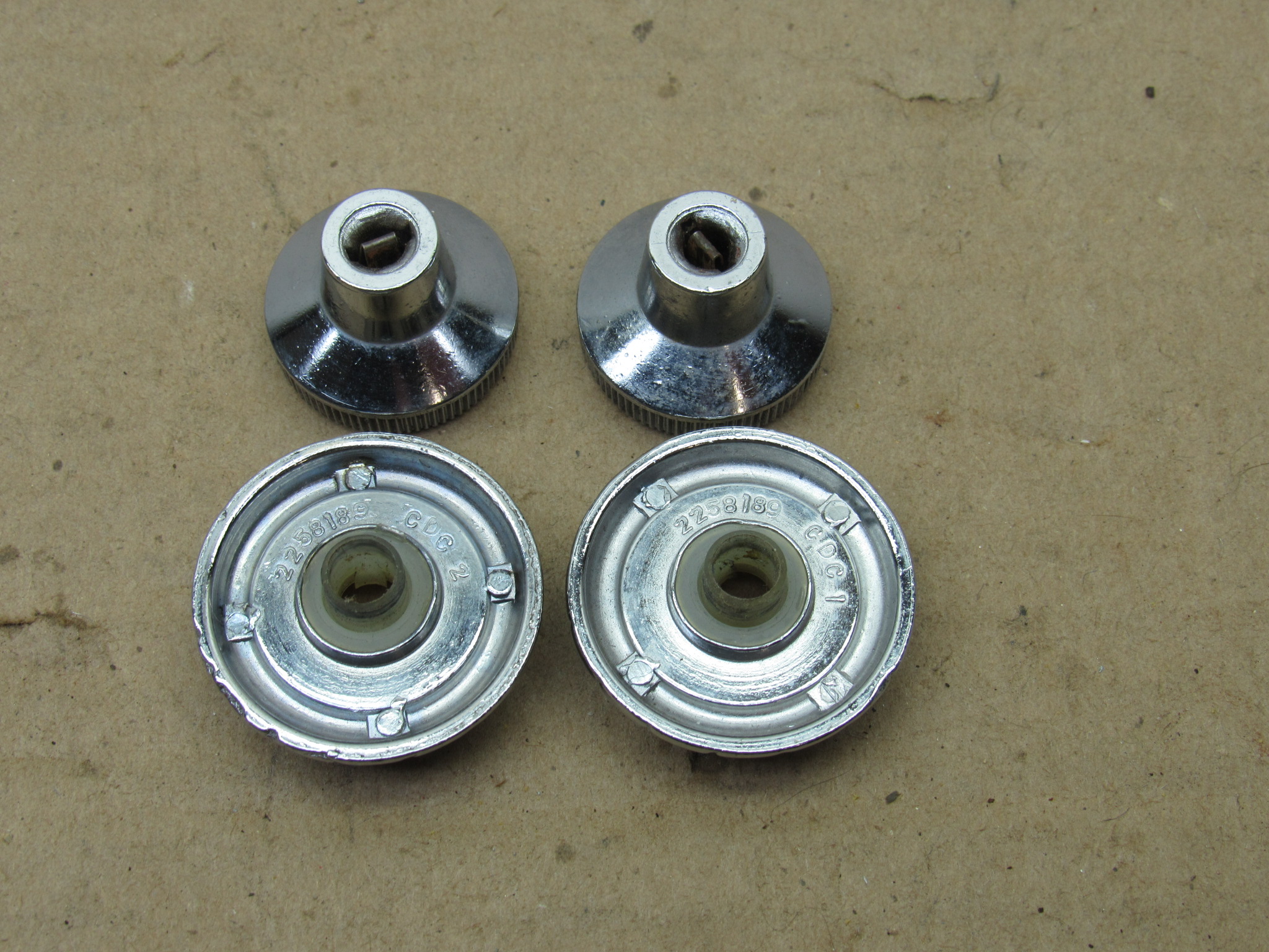 Radio Adjustment Knob Pkg# 2258189 - Set of 4 - A - Body - Plymouth - 1963-64 - USED - SHIPS FREE TO LOWER 48 - Image 2
