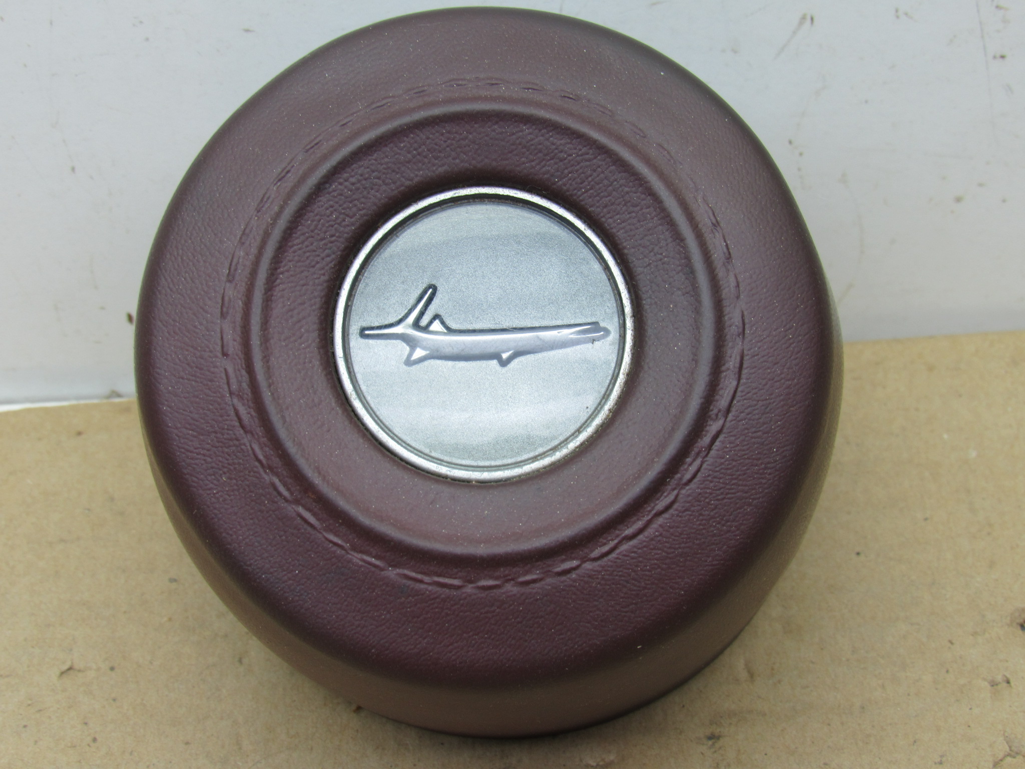 Steering Wheel Horn Pad W/Ornament# 2950846 / 4071 ER8 - Dark Red - 'Cuda - 1969 - USED - SHIPS FREE TO LOWER 48 - Image 4