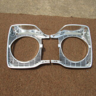Headlamp Bezel# 2445240 / 2445241 - Pair - B - Body Plymouth - 1965 - ORIGINAL/RESTORED - SHIPS FREE TO LOWER 48