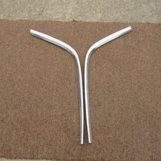 Quarter Window Outside Moulding Pkg# 2809688 / 2809689 - Pair - Plymouth 'Cuda Fastback - 1967-68 - USED - SHIPS FREE TO LOWER 48