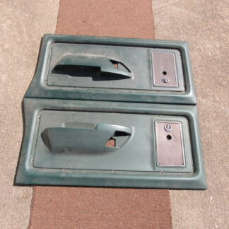 Front Door Trim Panels# 3737194 / 3737195 - Pair - Green - Dodge - Plymouth Truck "SE" - 1972-74 - USED - SHIPS FREE TO LOWER 48