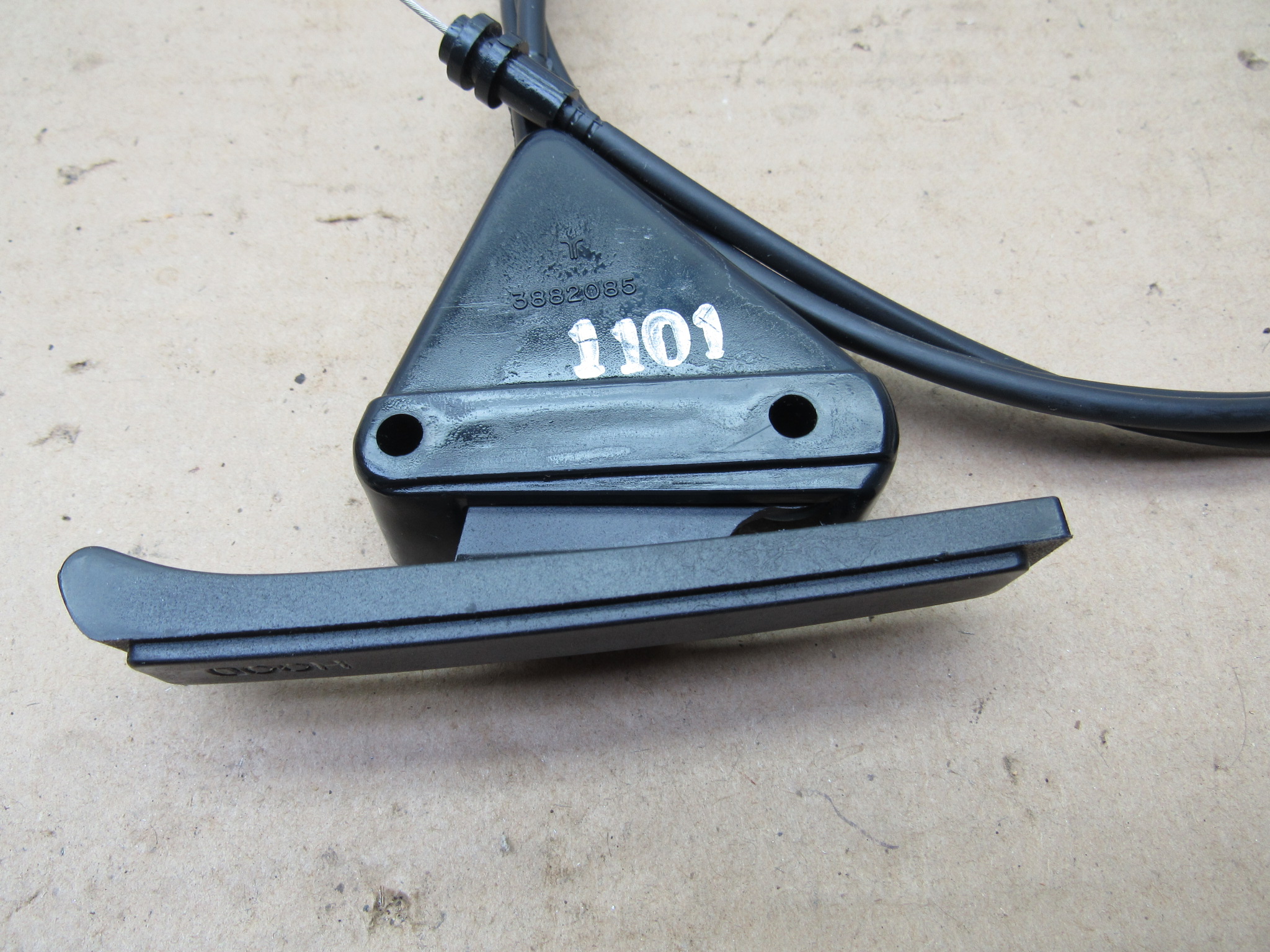 Hood Latch Release Cable Assy# 3882085 - F - M - Body - 1976-89 - NOS - SHIPS FREE TO LOWER 48 - Image 2