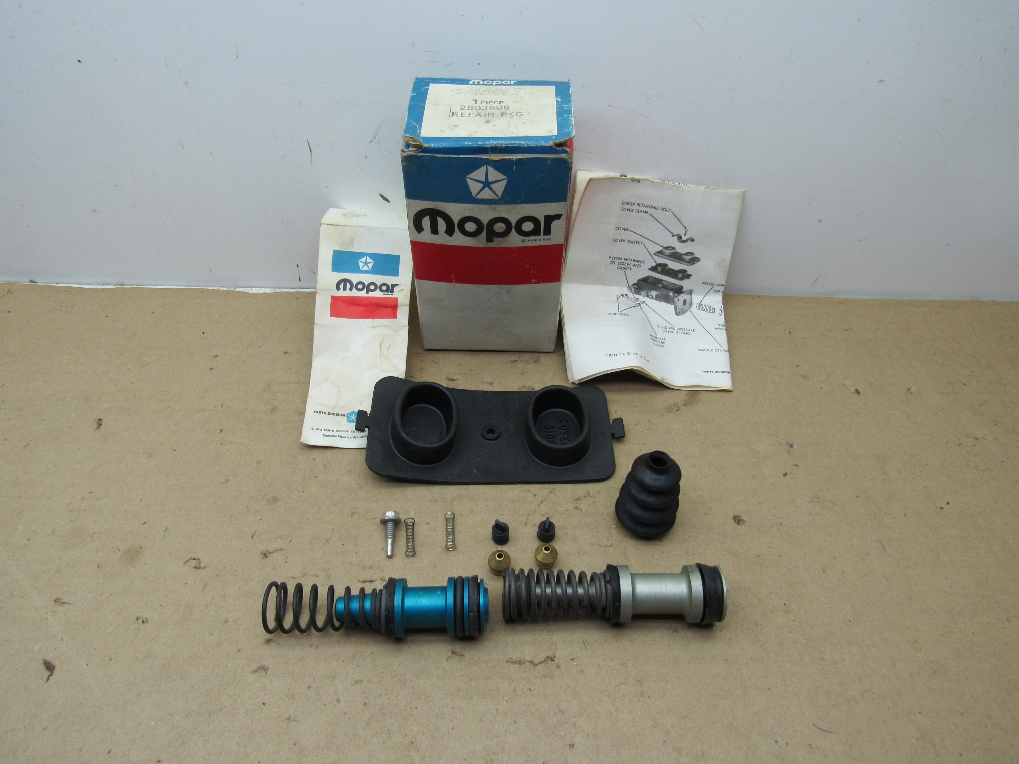 Master Cylinder Repair Pkg# 2803606 - Drum Brake - A - B - C - Body - 1967-69 - NOS - SHIPS FREE TO LOWER 48