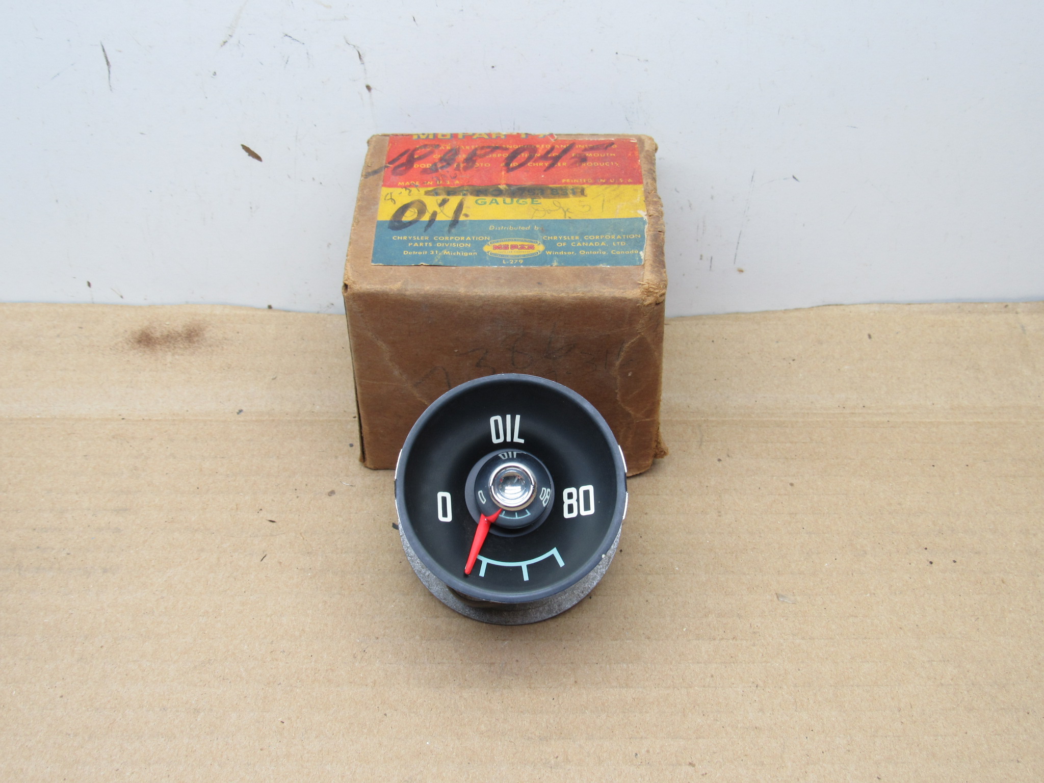 Oil Pressure Gauge# 1838045 - Dodge 6 & 8 - 1957-58 - NOS - SHIPS FREE TO LOWER 48
