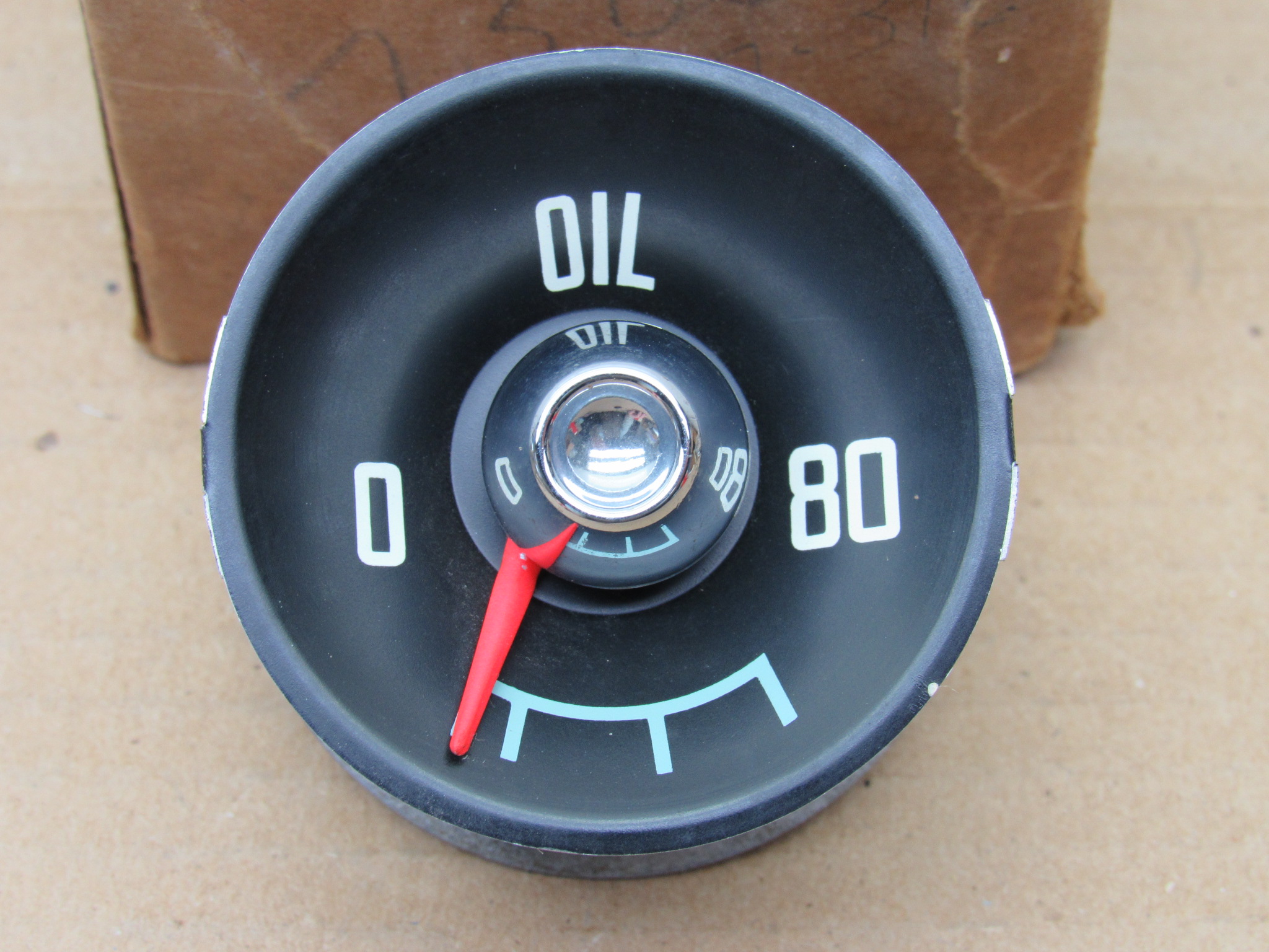 Oil Pressure Gauge# 1838045 - Dodge 6 & 8 - 1957-58 - NOS - SHIPS FREE TO LOWER 48 - Image 2