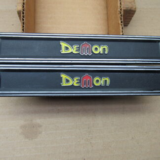 Door Inside Trim Panel Garnish Nameplate# 3613436 - Pair - Dodge Demon - 1971-72 - USED - SHIPS FREE TO LOWER 48