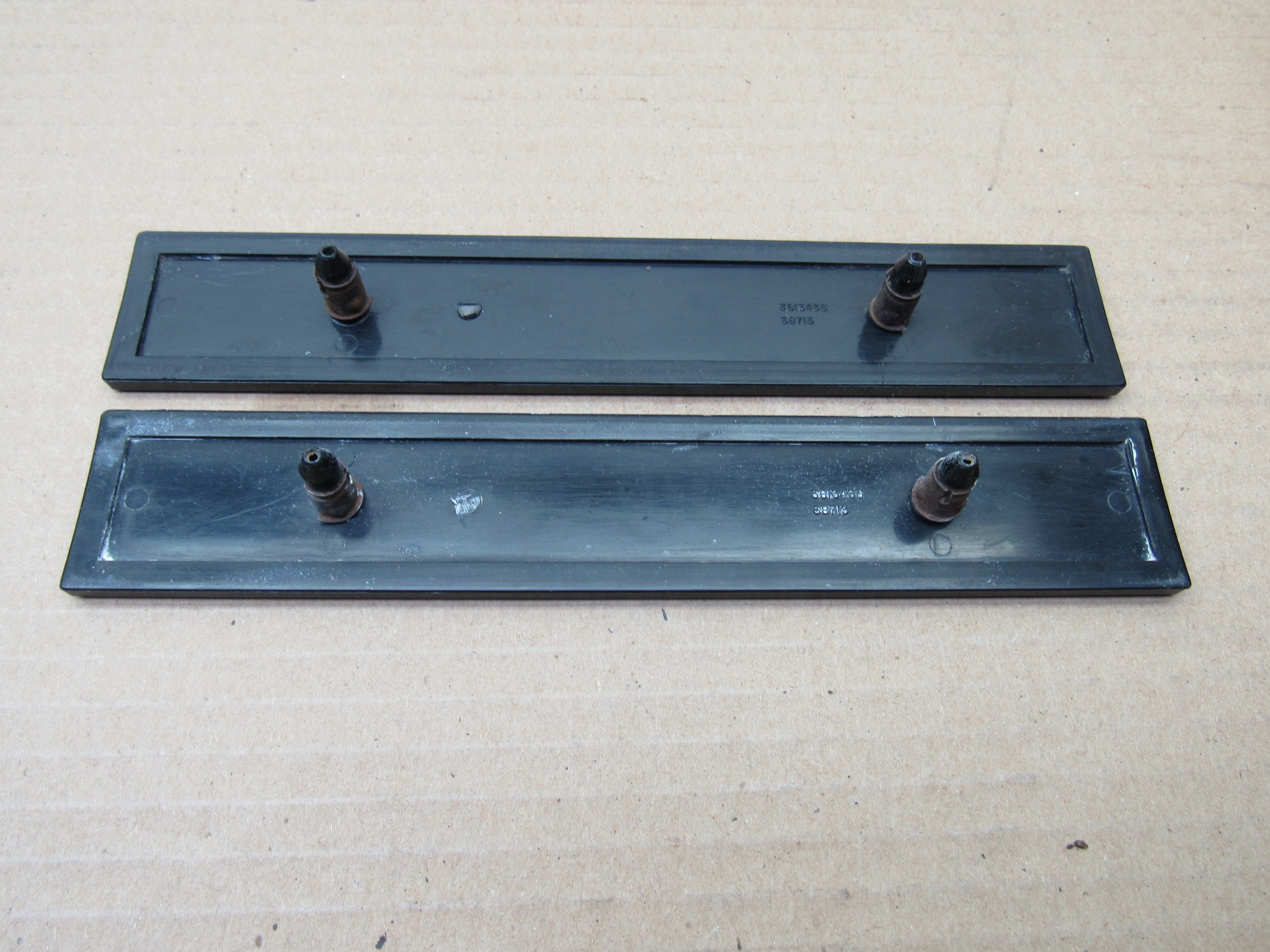 Door Inside Trim Panel Garnish Nameplate# 3613436 - Pair - Dodge Demon - 1971-72 - USED - SHIPS FREE TO LOWER 48 - Image 4