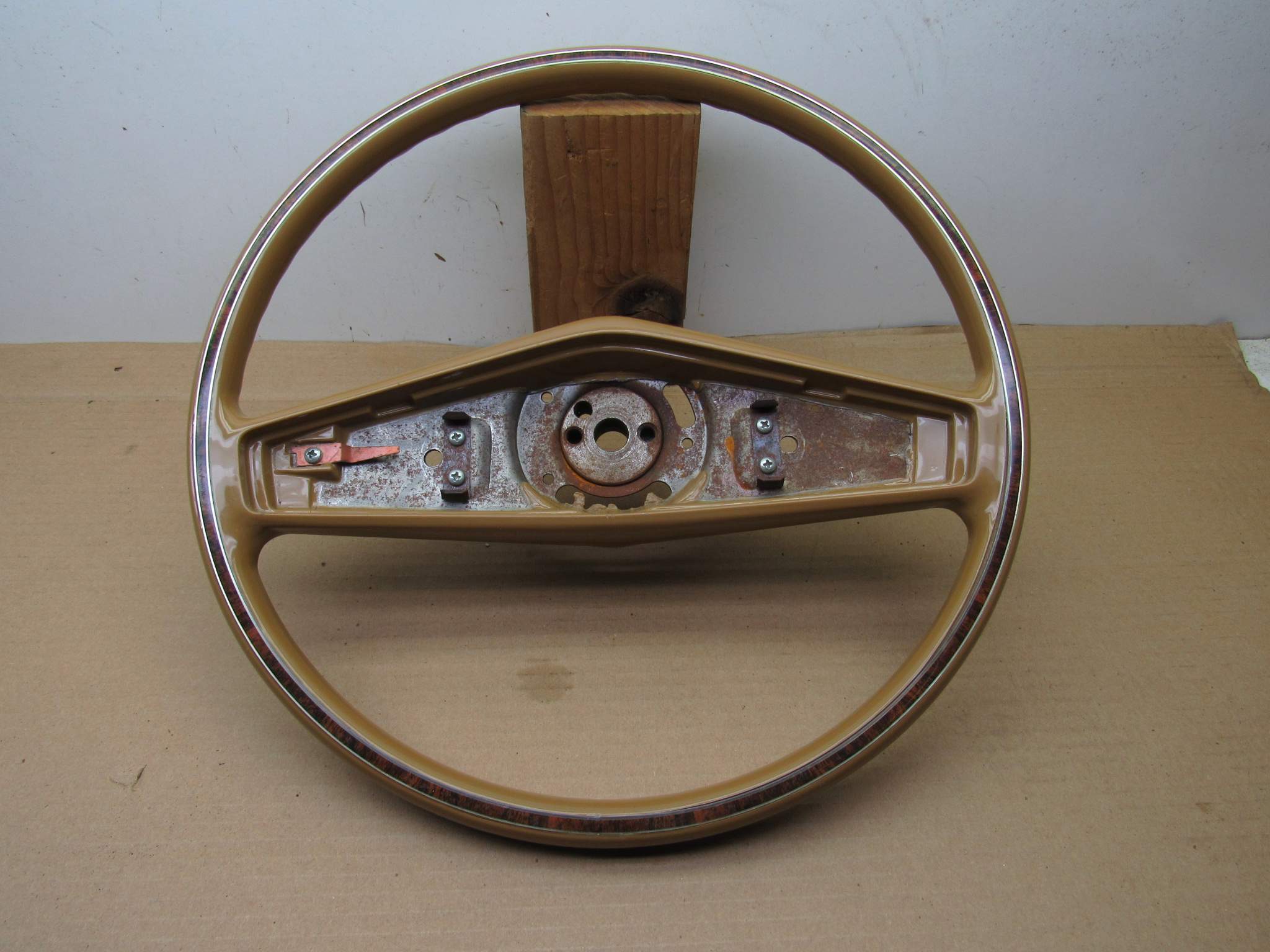 Steering Wheel# P027RU7 - Tan - 2 Spoke - C - F - M - R - Body - 1977-80 - NOS - SHIPS FREE TO LOWER 48