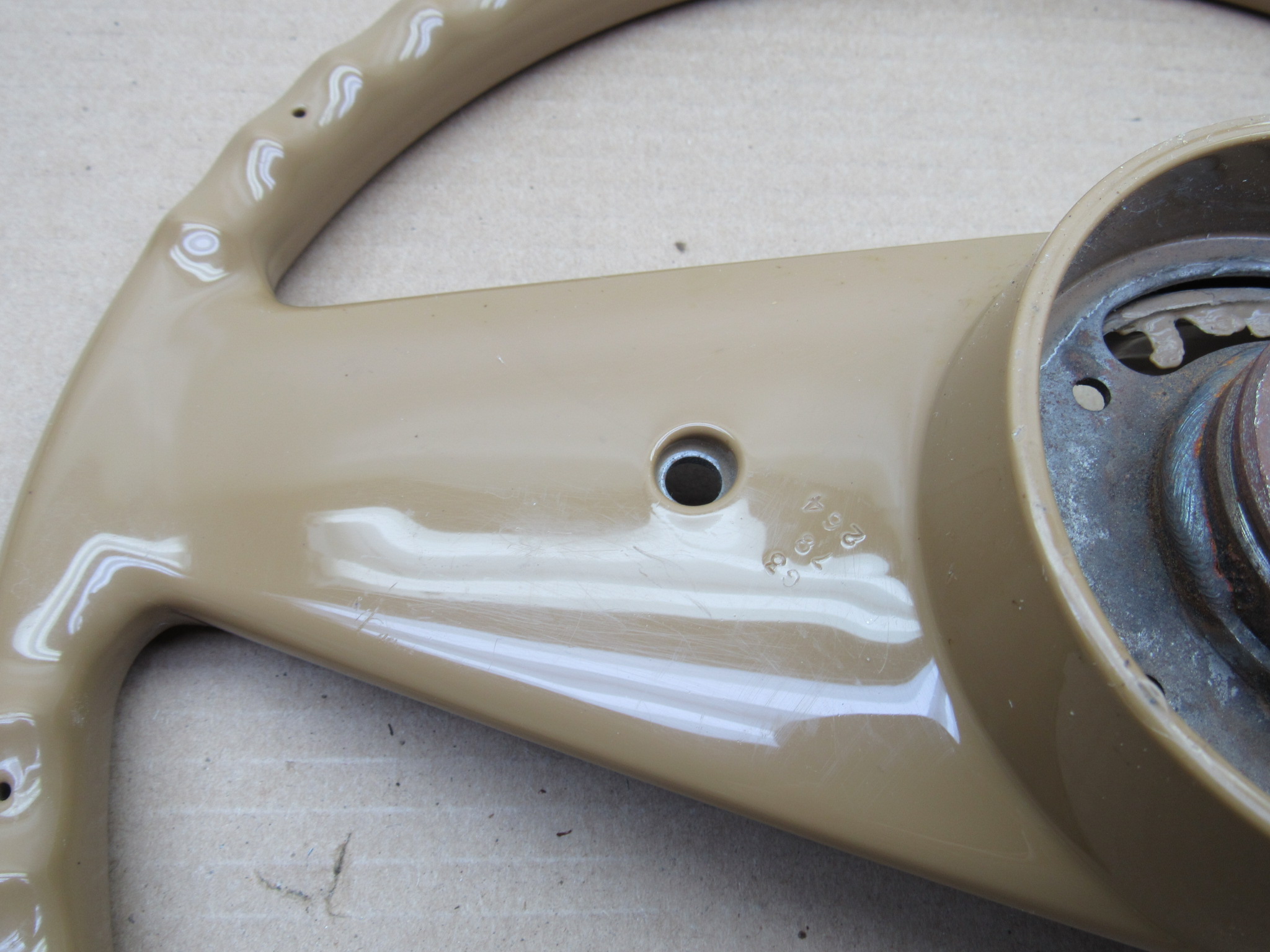 Steering Wheel# P027RU7 - Tan - 2 Spoke - C - F - M - R - Body - 1977-80 - NOS - SHIPS FREE TO LOWER 48 - Image 10