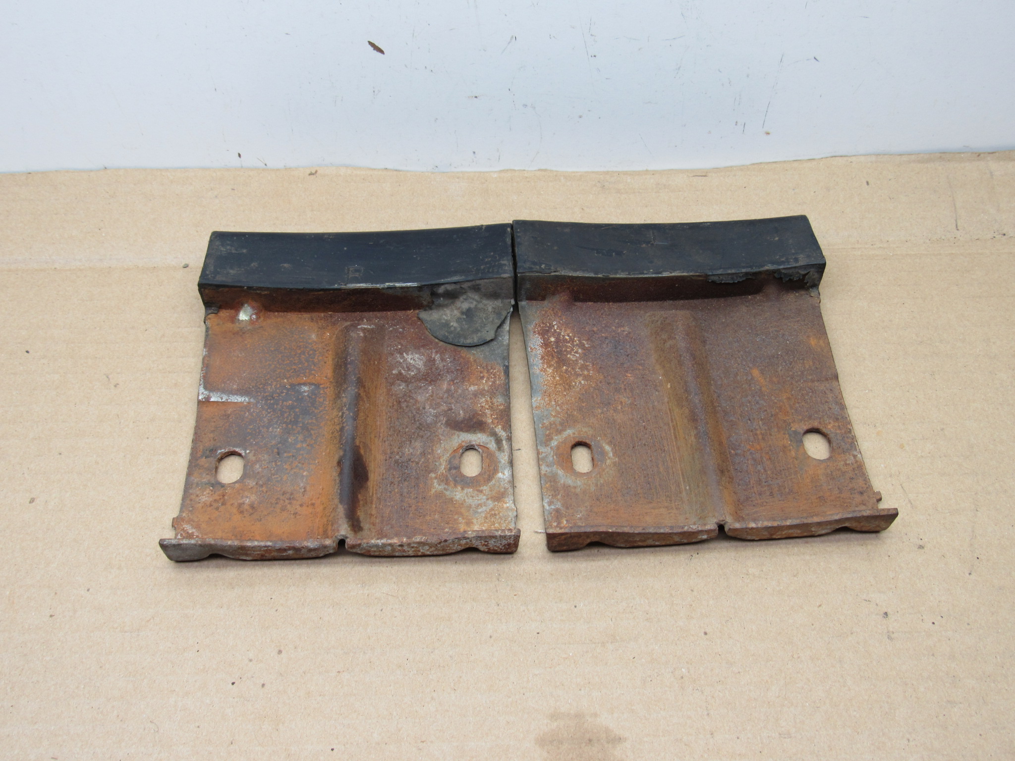 Front Bumper Impact Pad# 3464336 / 3464337 - Pair - Dodge Charger - 1971-72 - USED - SHIPS FREE TO LOWER 48