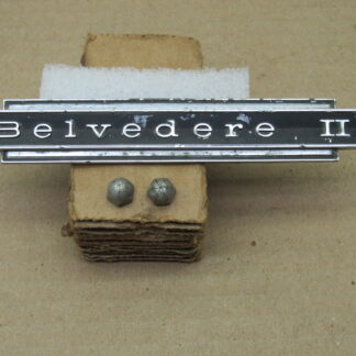 Glove Box Door Nameplate Pkg# 2571730 - Belvedere II - 1965 - USED - SHIPS FREE TO LOWER 48