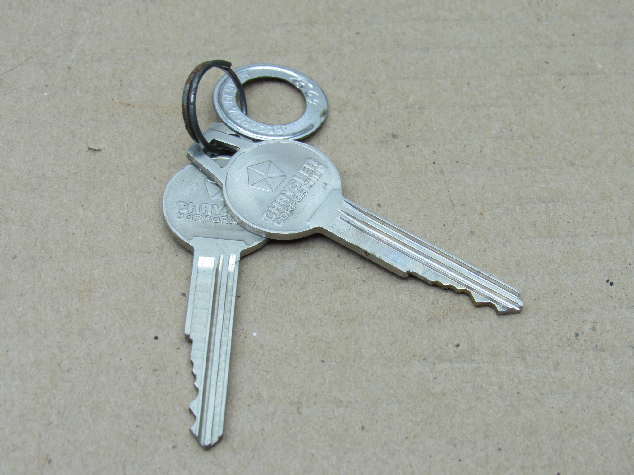 Deck Lid Lock Cylinder and Key Pkg# 2162613 - A - B - C - Body - Chrysler - 1963-64 - NOS - SHIPS FREE TO LOWER 48 - Image 2