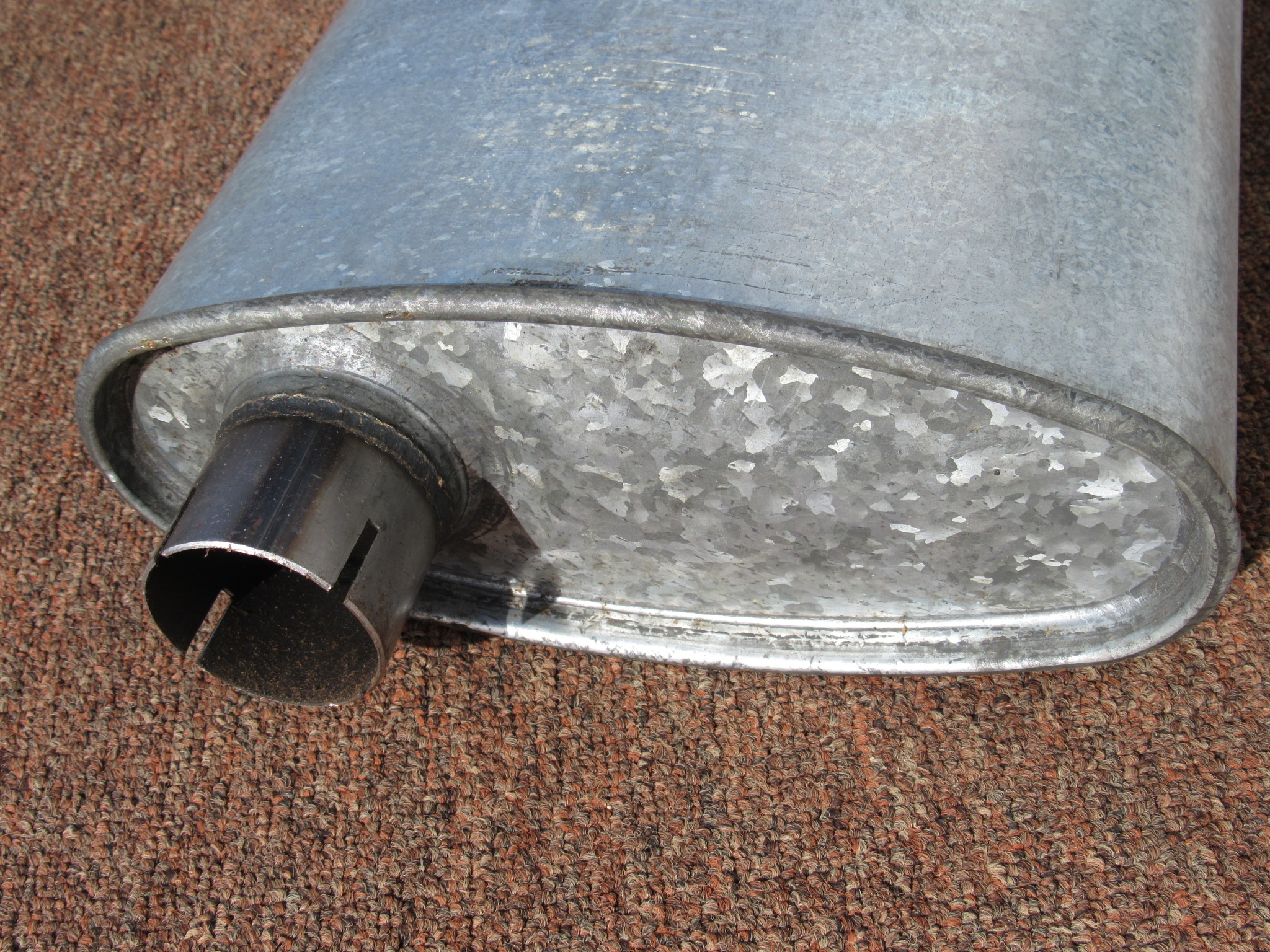 Muffler# 2781266 - Single Exhaust - B - Body - Zinc Plated - 1966-73 - NOS - SHIPS FREE TO LOWER 48 - Image 7