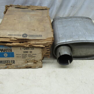 Muffler# 2405331 - Dual Exhaust - Front - B - Body - Dodge 880 - C - Body - Chrysler - 1963-66 - NOS - SHIPS FREE TO LOWER 48